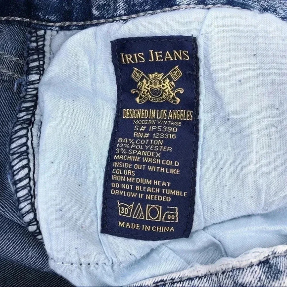 Iris Jeans Acid Wash Modern Vintage High Waist 7 - Picture 7 of 8